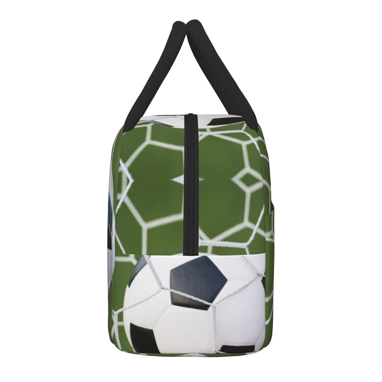 Borsa Pranzo Termica In Neoprene Con Pallone Da Calcio – 31x15,5x27,5 Cm – Lavabile, Isolante, Leggera – Per Lavoro, Picnic, Scuola