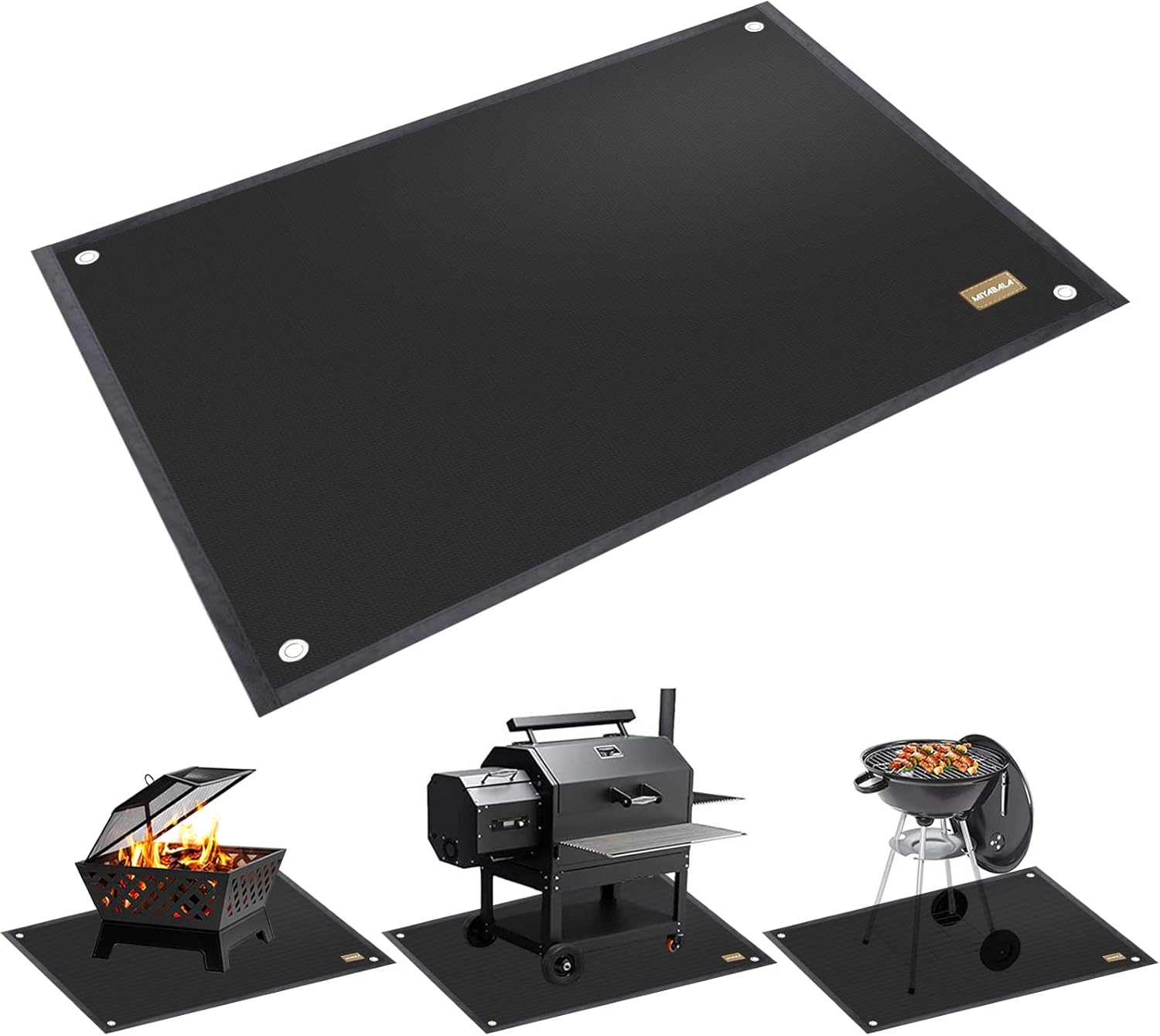 MIYABALA Grill Mat for Outdoor Grill Deck Protector