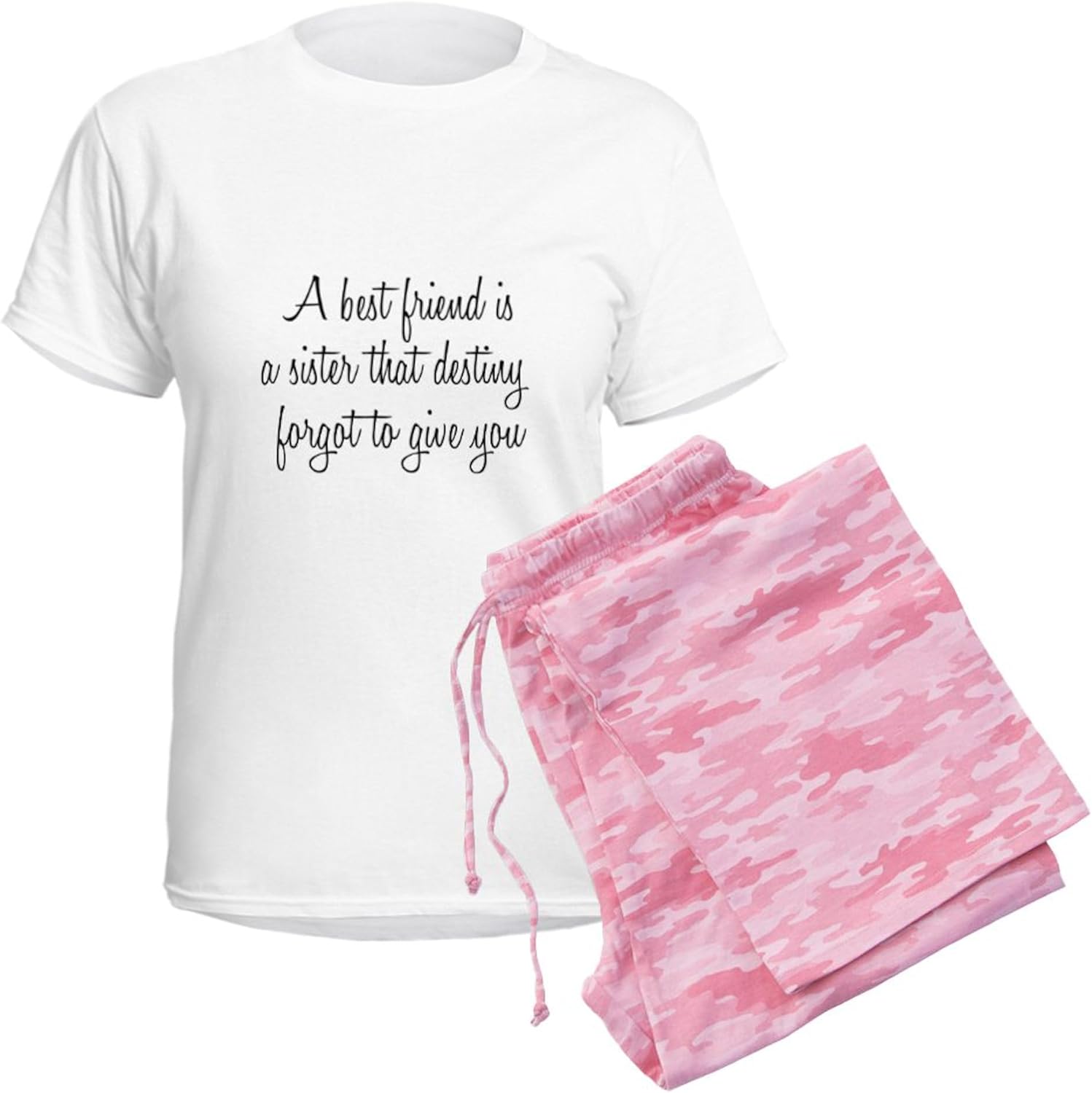 CafePress Best Friend Women's Light Pajamas Women's Novelty Cotton Pajama Set, Comfortable PJ Sleepwear