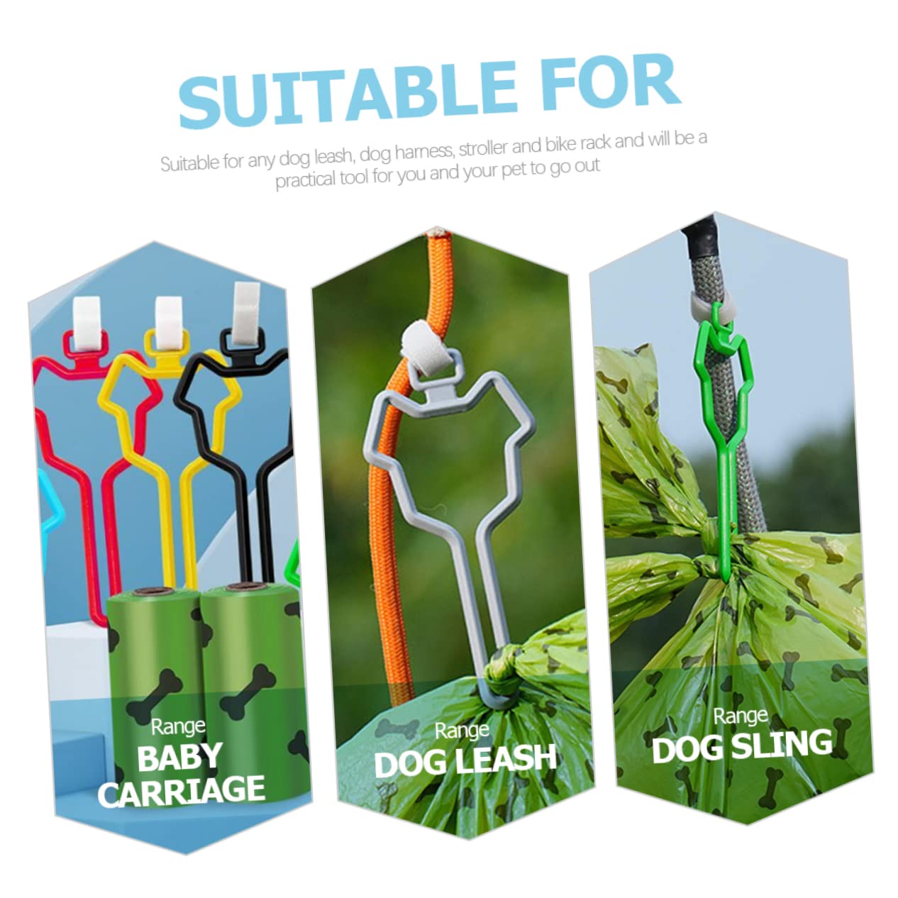 BESPORTBLE 35pièces Support De à Crottes Pour Chien Distributeur De à Déjections Canines Avec Clip Pour Laisse Pratique Pour Avec Votre Animal