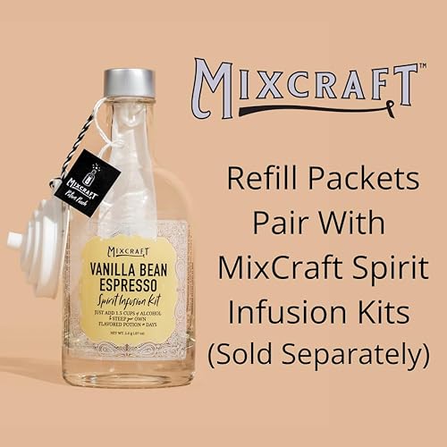 Vista 24 de MixCraft Spirit Infusion Premium Craft - Paquete de recambio para mezclador de cóctel y cola sin alcohol (juego de 2 bolsas de poción), té melocotón
