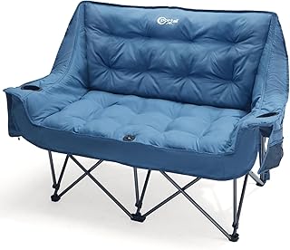 Portal Double Camping Chair, 2 Person Folding Loveseat for Adults, Padde...