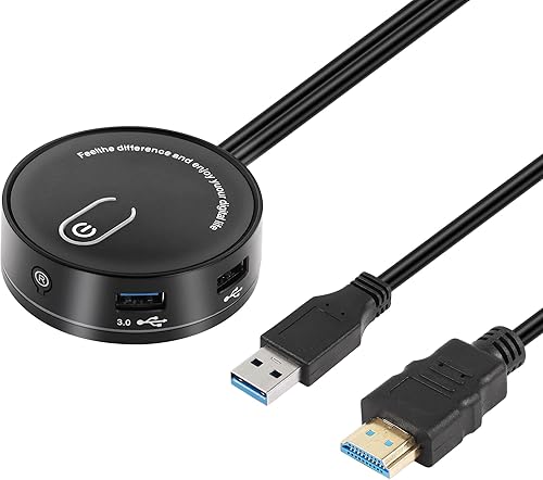 Miniatura 1 de CERRXIAN Caja de interruptor de reinicio de fuente de alimentación para computadora, botón de encendido y apagado + reinicio + puertos USB duales +