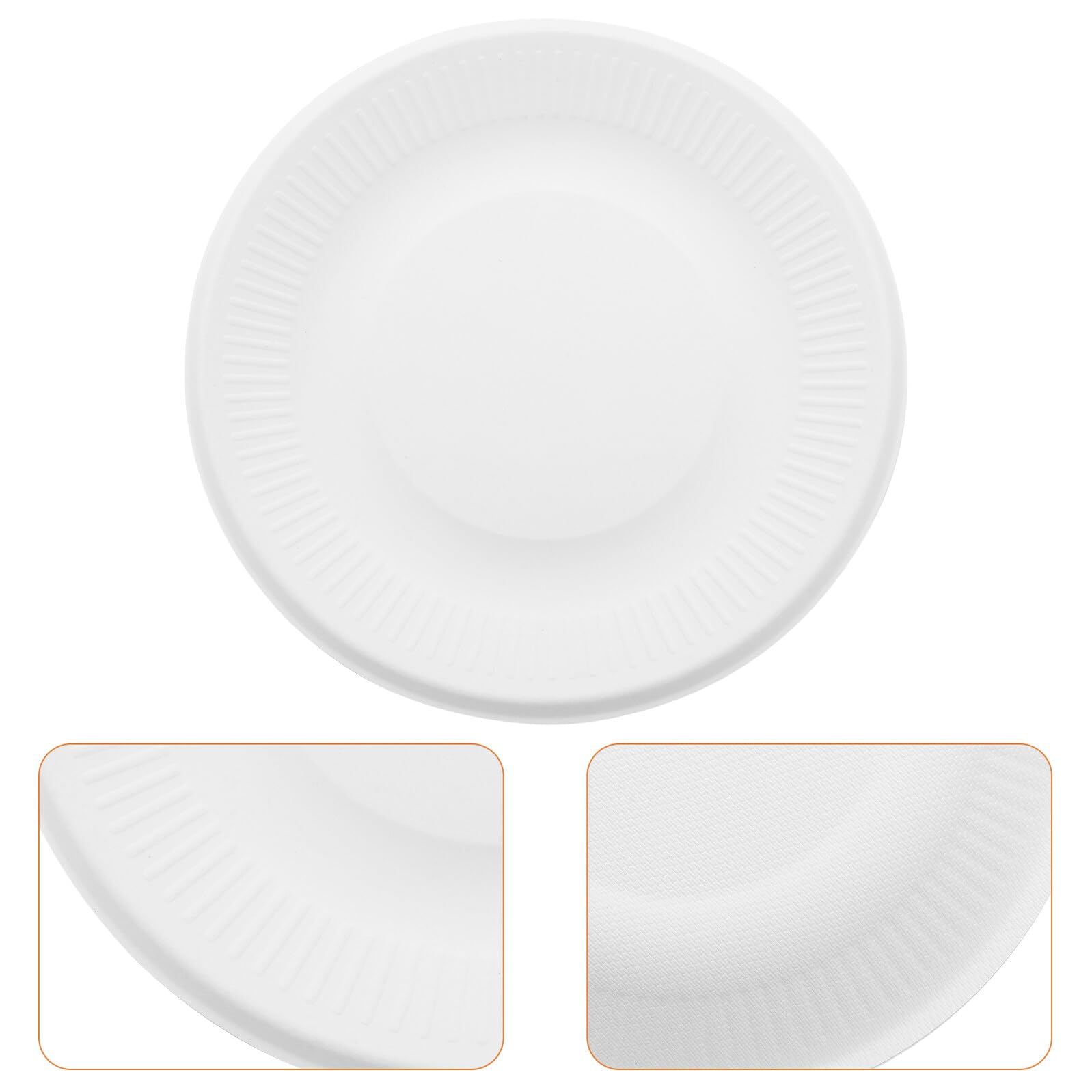 TEHAUX Piatti di Carta da 6 Pollici Set da 200 Pezzi Piatti Monouso Rotondi per Dessert Antipasti e Snack per Feste Matrimoni ed Eventi Formali