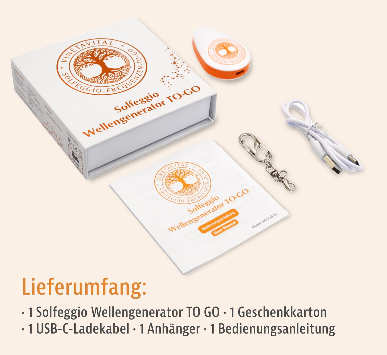 Solfeggio Wellengenerator To-Go – Mobiler Frequenzgenerator mit 7 Solfeggio-Frequenzen, kompakt & wiederaufladbar