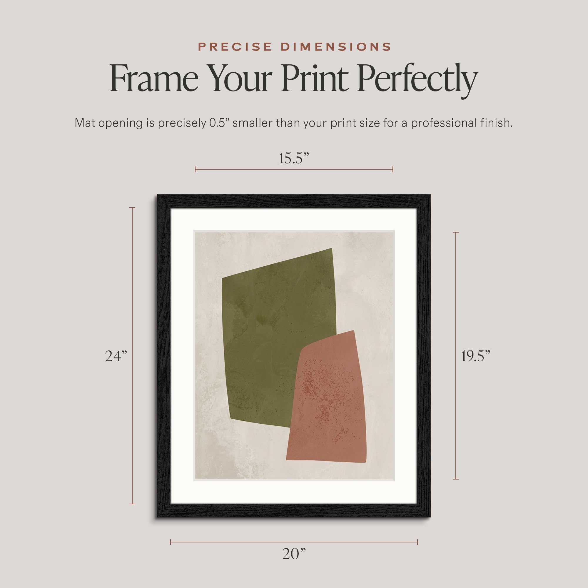 Amazon.com - Americanflat 20x24 Poster Frame - Matted to 16x20