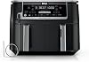Ninja DZ550 Foodi 10 Quart 6-in-1 DualZone Smart XL Air Fryer with 2 Independent Baskets, Smart Cook Thermometer for Perfect Doneness, Match Cook & Smart Finish to Roast, Dehydrate & More, Gray