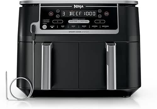 Ninja DZ550 Foodi 10 Quart 6-in-1 DualZone Smart XL Air