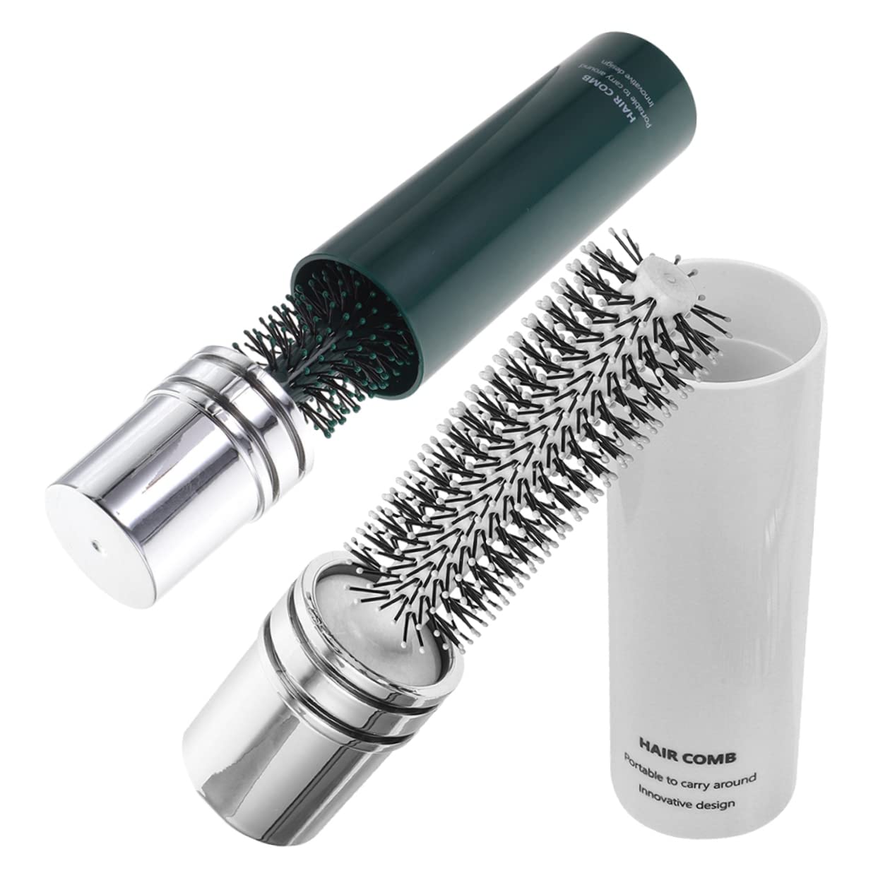 Beavorty 4 Stück Tragbarer Kamm Haarbürste in Reisegröße Haarbürste Für Den Haushalt Stylingbürste Für Lockiges Haar Styling-haarbürste Rollenhaarbürste Lockenbürste Boutique Abs Reisen