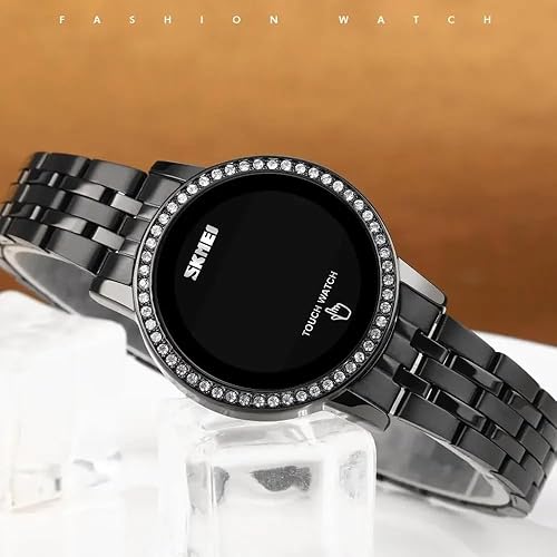 Miniatura 5 de GOSASA Reloj electrónico de lujo para mujer, con pantalla táctil LED, relojes digitales para damas, cuarto de galón, impermeable, elegante, para