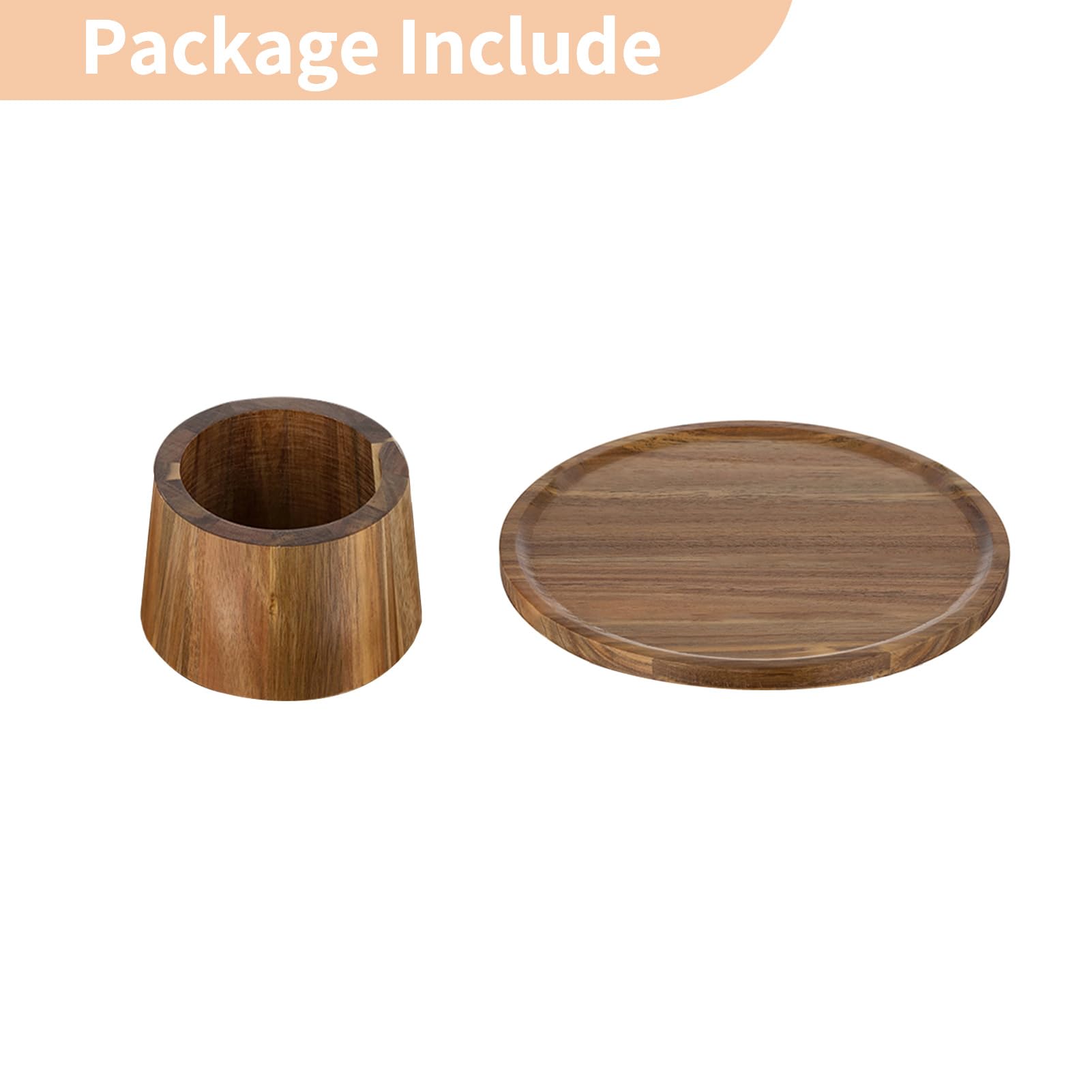 Nuptio Alzatina Dolci Alzata Legno: 19.3cm Torte Alzate Alzatine Stand Torta Cupcake Portatorte Cake Esspositori Portatorta Natale Supporto Natalizia