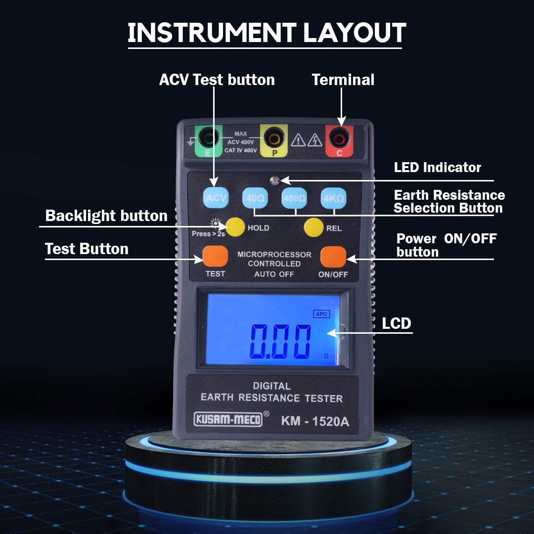 KUSAM-MECO DIGITAL EARTH RESISTANCE TESTER (3 TERMINAL) 3