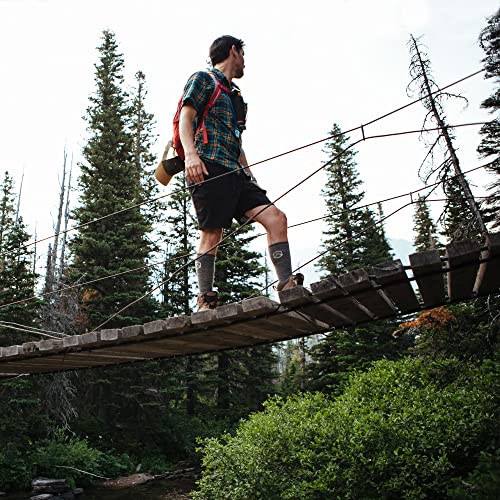 CloudLine Men’s and Women’s Merino Wool Graduated Compression Socks - Light Cushion, Moisture Wicking, Made in USA - 1 Pair2