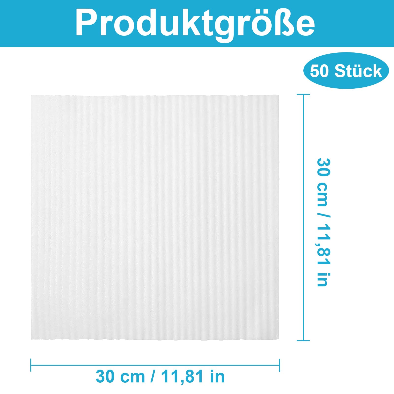 Sacchetti Imballaggio In Schiuma 305x305mm - 50 Pezzi Spessore 2mm