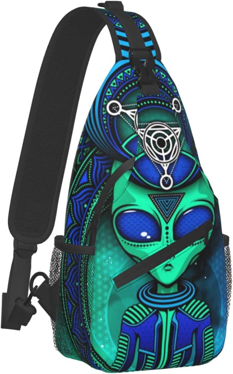 AMRANDOM Men's Crossbody Sling Backpack – Large Capacity Casual Daypack With Adjustable Strap, Water Bottle Pockets - View #8