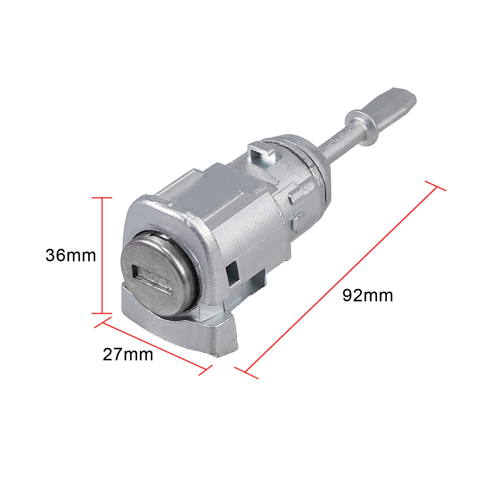 Justech 2PCs Lock Cylinders Door Lock Vehicle Door Security Lock 