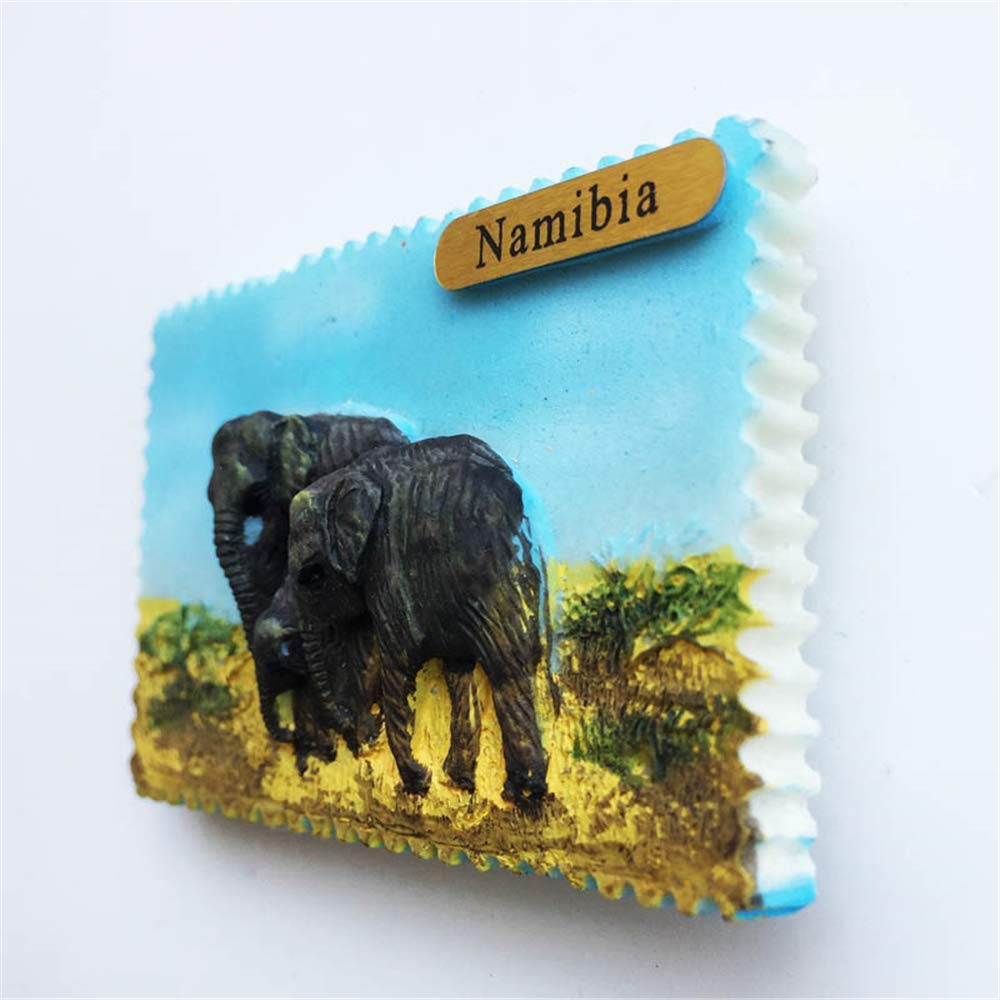 Calamita da frigorifero 3D a forma di elefante Kerala India, souvenir da viaggio, decorazione magnetica, adesivo dipinto a mano