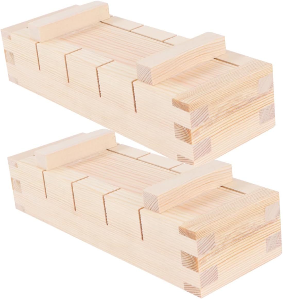 2pcs Wooden Sushi Mold Sushi Press Tool Rice Roll Mold for Home Use for Japanese Cuisine Enthusiasts