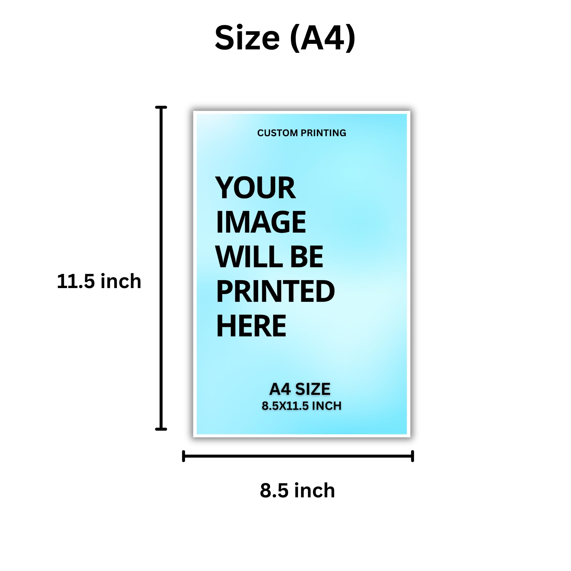 Custom Photo Printing Service on Amazon, A4 Size 8.5x11.5 inch,printed on 300 GSM Card Sheet, Set of 6, multipurpose prints | packed Unfolded/unrolled 1