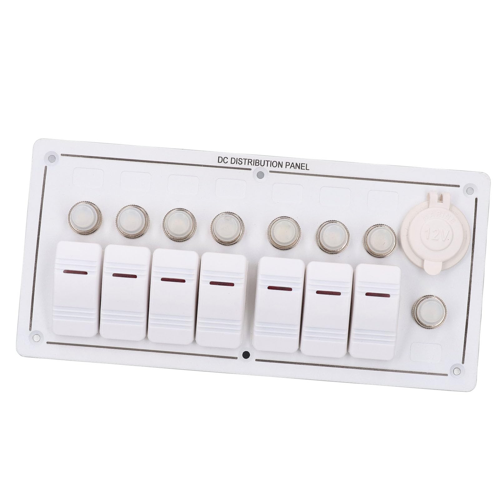 Generic Switch Control Panel, Wide Application 7 Gang UV Resistant High Strength Aluminum Alloy Marine Switch Panel for RVs, Genericqionr027u3