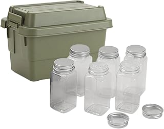 調味料ボトル - キャンプ用調味料ジャー ケース付き | 調味料収納ボトル スパイスストレージ,ピクニック、バックパッキング、ハイキング、ベーキング、料理、アウトドア旅行、バーベキュー用