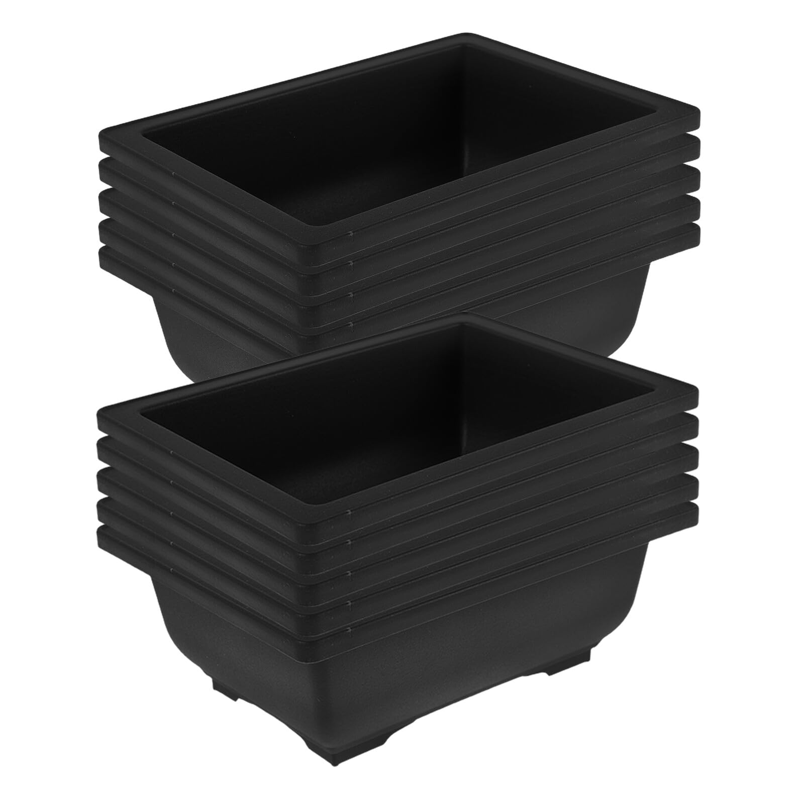 Pots de fleurs faciles d'entretien UKCOCO plastique léger rectangulaire lot de 12