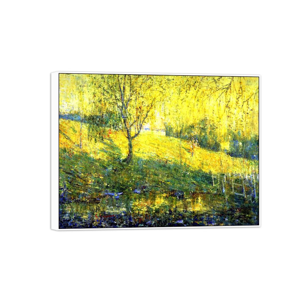 SDYSKKUG Famous Wall Art. Canvas Prints. Spring Morning.80x60cm White Frame