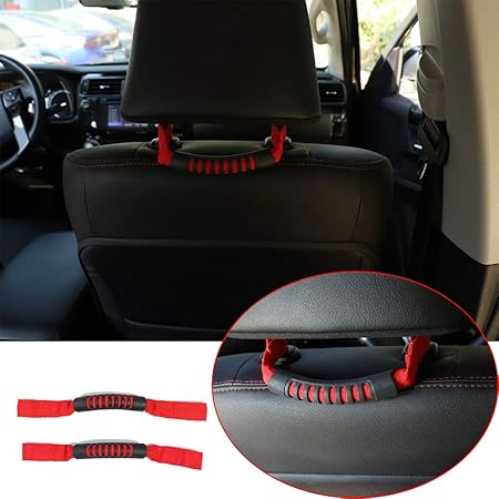 Amazon シートヘッドレストハンドル装飾 シートヘッドハンドル ヘッドレストハンドル 座席ハンドル ヘッドレスト 車用 取っ手 補助 乗り降り 安全対策 アシストハンドル 補助グリップ グラブハンドル サイド アシストグリップ フロントヘッド ストラップ 織り ナイロン