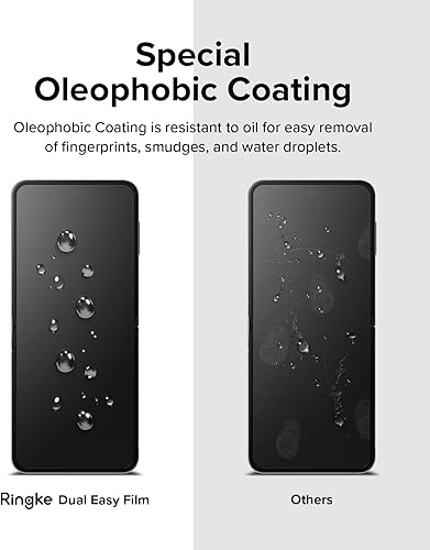 Miniatura 8 de Ringke Película doble fácil [protección de 4 capas] compatible con Samsung Galaxy Z Flip 5, revestimiento de reparación autocurable, cobertura
