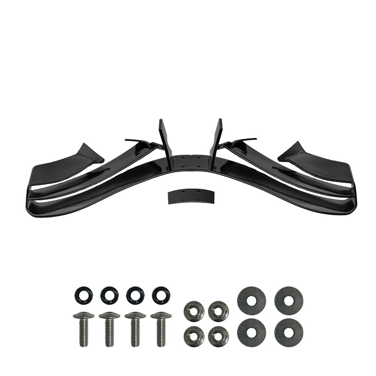 Wingletów Motocyklowych Włókna Boczne Owiewki Wing Do YZF R6 2017-2020 puszczania samolotów przedni spojler wingletów(Bright Black)