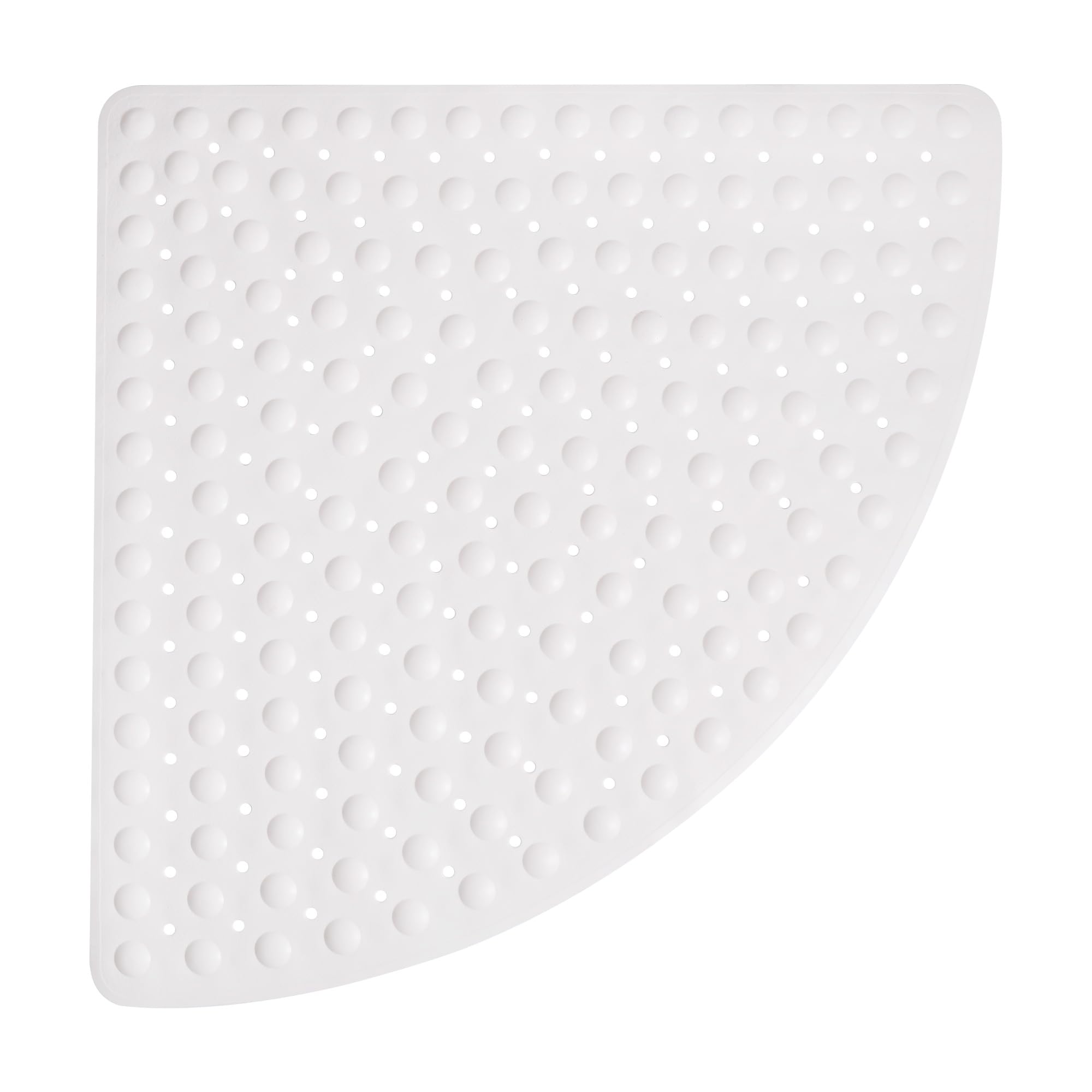 Zocirpo Tapis de Douche d'angle Antidérapant 70x70 cm, avec Ventouses et Trous de Drainage, pour la Douche Intérieure, Grand Tapis de Douche Antidérapant pour Personnes âgées, Blanc