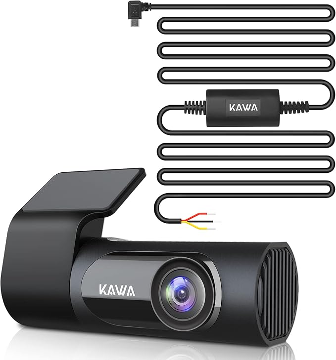 KAWA Dash Cam 2K + Dash Cam Hardwire Kit, 360 Dash Camera