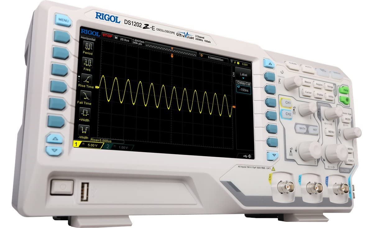 Rigol DS1202Z-E Digital-Oszilloskop, 200 MHz, 2 Kanäle, 1 Gbit/s, 24000 kpts, 8 Bit