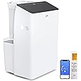 Dual Hose Portable Air Conditioner, [2025 Upgraded] Full DC Inverter Compressor, Energy-Saving 13.6 CEER, Low Noise (45dB), Cools Room up to 500 Sq.Ft., Backlit Remote Control, 14,000BTU, Black