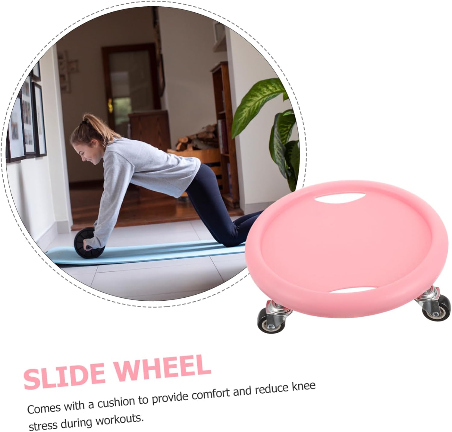Kisangel Sliding Discs for Abdominal Training Low-Impact Fitness Equipment with Non-Slip Surface Versatile Core Sliders for Home Workouts Includes Knee Pad for All Fitness Levels