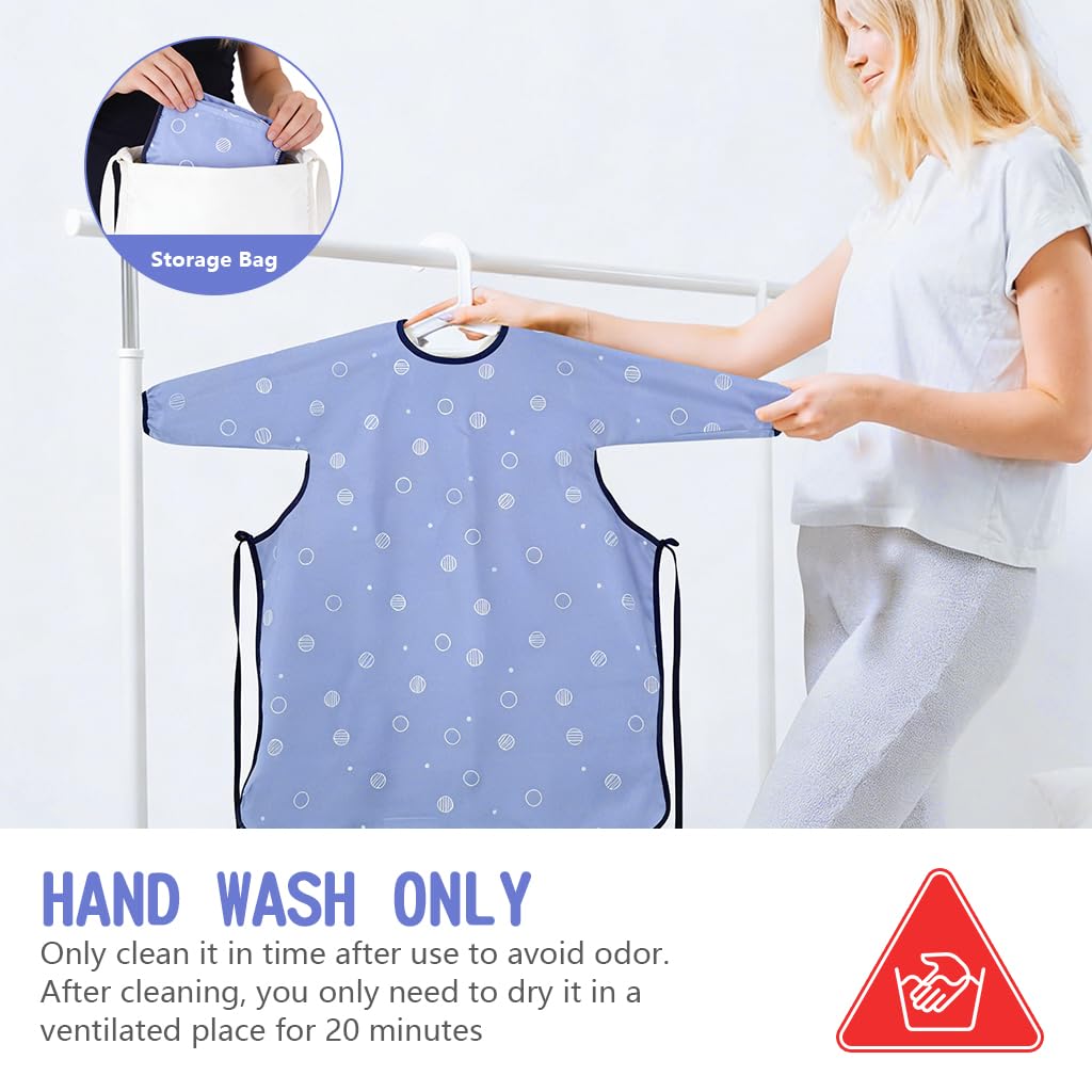 SNOWIE SOFT Waterproof Full Bib Long Sleeve Food Catcher Pocket 6-12 Months 4
