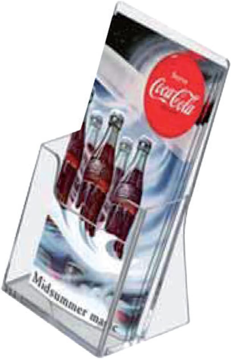 M&T Displays Clear Acrylic Brochure Leaflet Holder 4x6 Inch 1 Tier 1 Pockets Countertop Desktop Literature Rack Pamphlet Leaflet Flyer Card Display Stand Desk Organizer