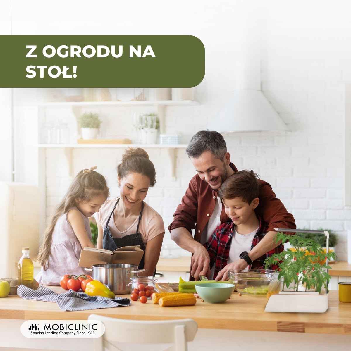 Mobiclinic®, Hydroponiczny system uprawy, Mini-grow, Światł do regulowana wysokość i kąt, Timer wody przypomnienie, Zestaw kiełkowania roślin, Automatyczna dioda led, 4, 5 w