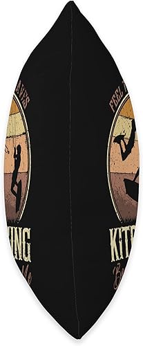 Miniatura 2 de Summer Kitesurf Apparel For Kitesurfers Retro Kitesurfing Feel The Wind, Ride The Waves Quote Throw Pillow, 18x18, Multicolor