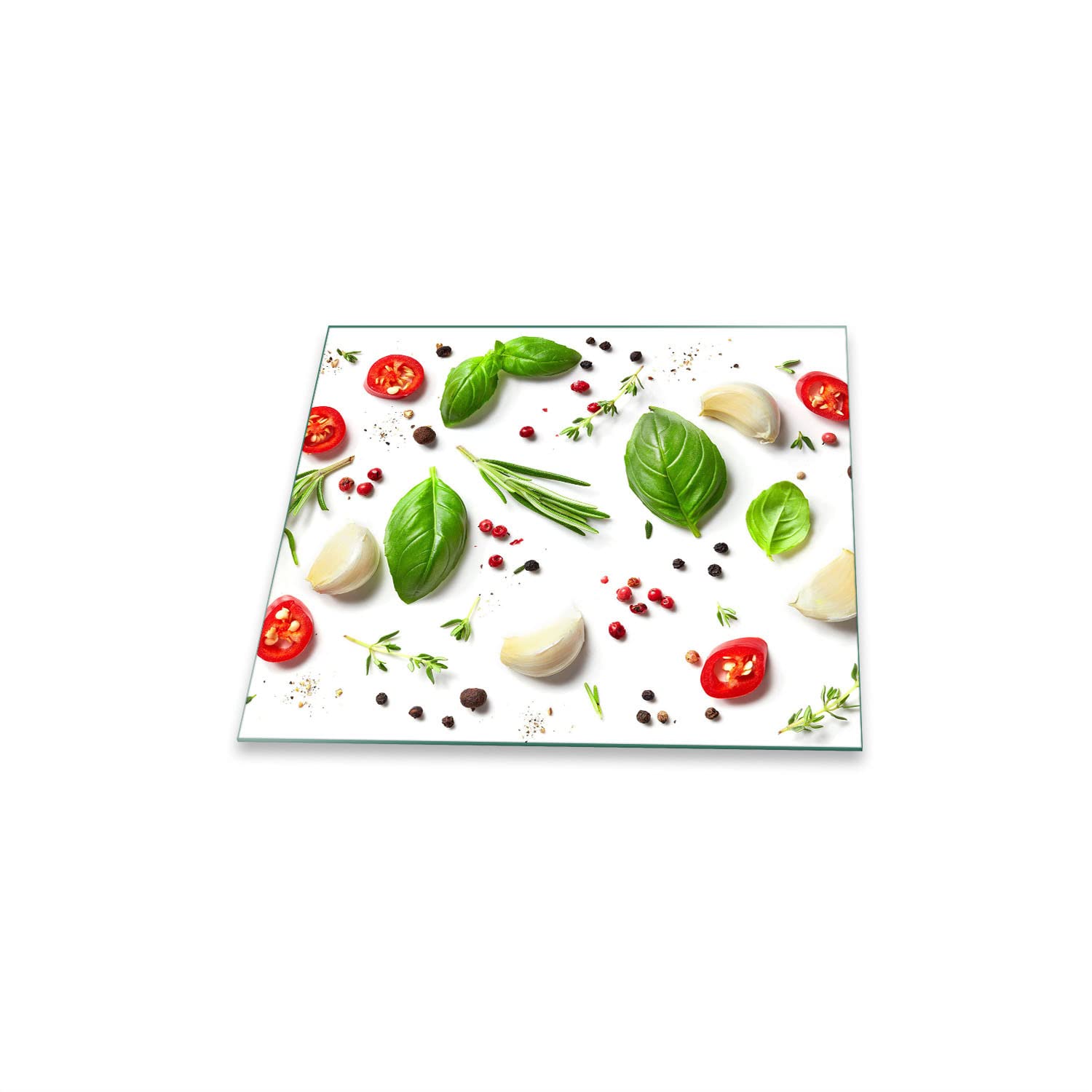 Placa para Cubrir fogones, vitrocerámica, 1 Pieza, 60 x 52 Especias, Color Rojo, Placas de cocción de Cristal, inducción.