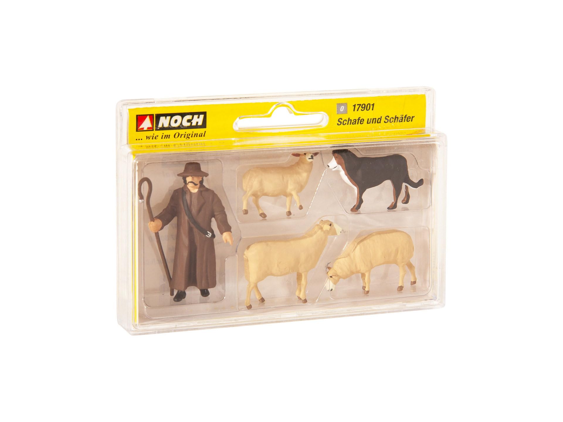 NOCH Schafe und Schäfer Set, Figuren für Modellbau, kreatives Basteln & DIY, für Spur 0