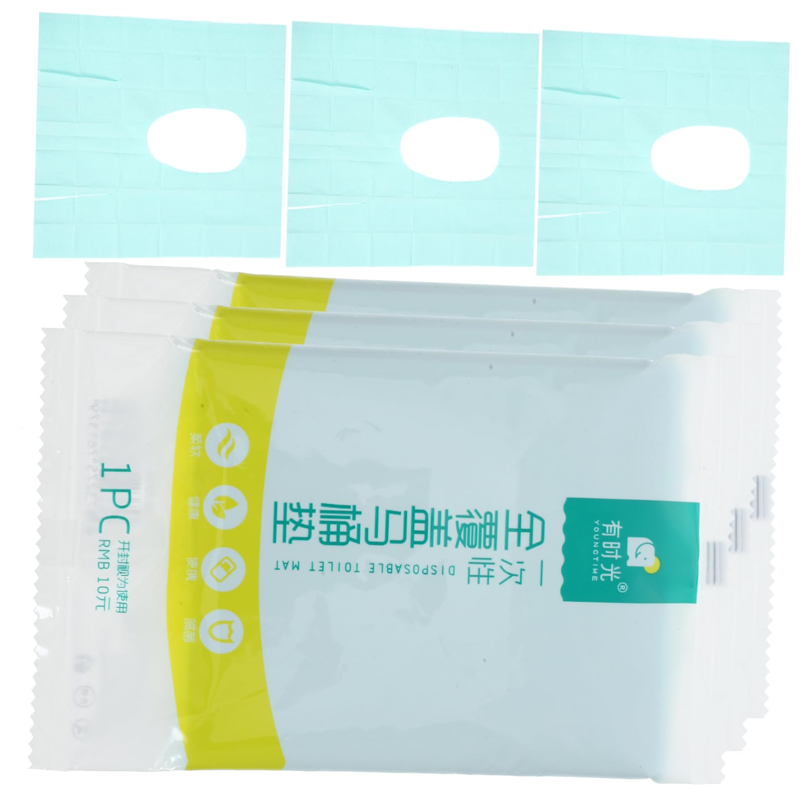 HANABASS 10pcs Disposable Toilet Seat Covers Travel Potty Seat Mats Waterproof Portable Outdoor Toilet Bowl Covers