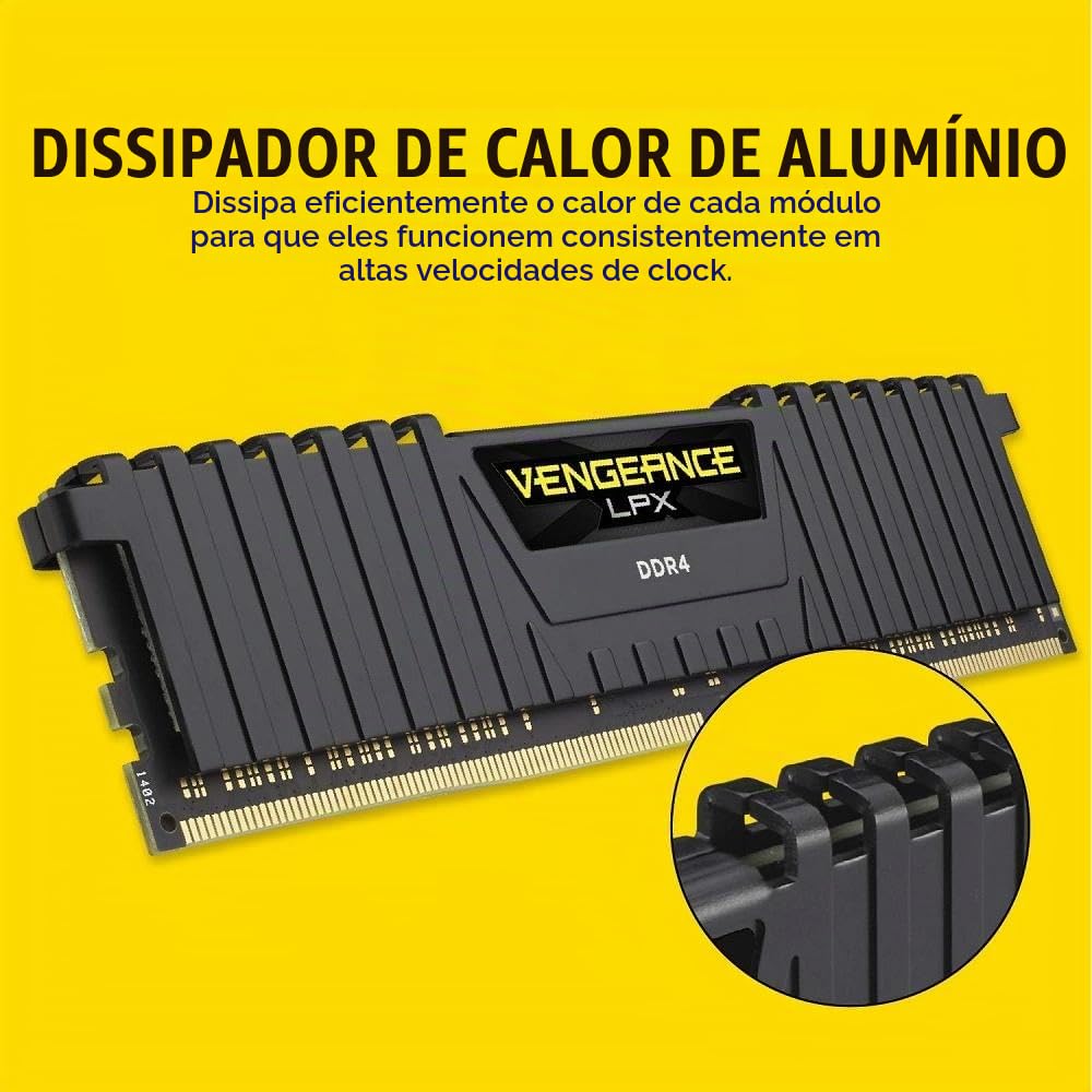 Corsair Memória de desktop Vengeance LPX 16GB (1 x 16GB) DDR4 3000