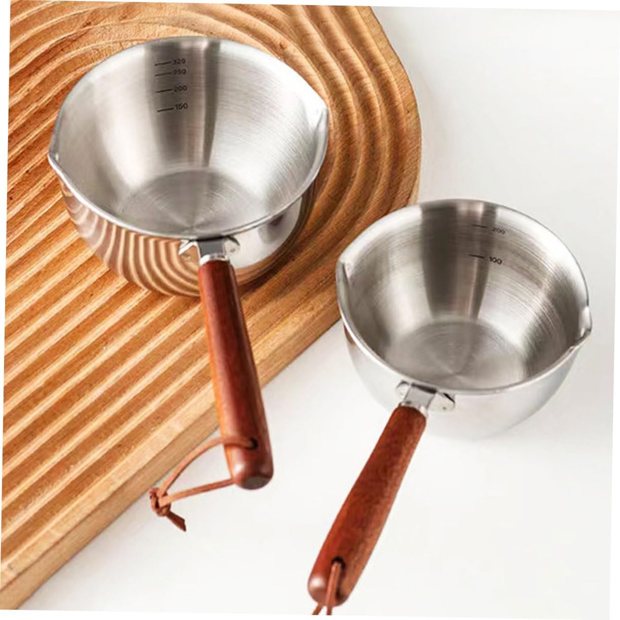 Mikinona Oil Boil Pot Small Saucepan Pour Spout Milk Kettle Lid for Kitchen Use Metal Sauce Pot