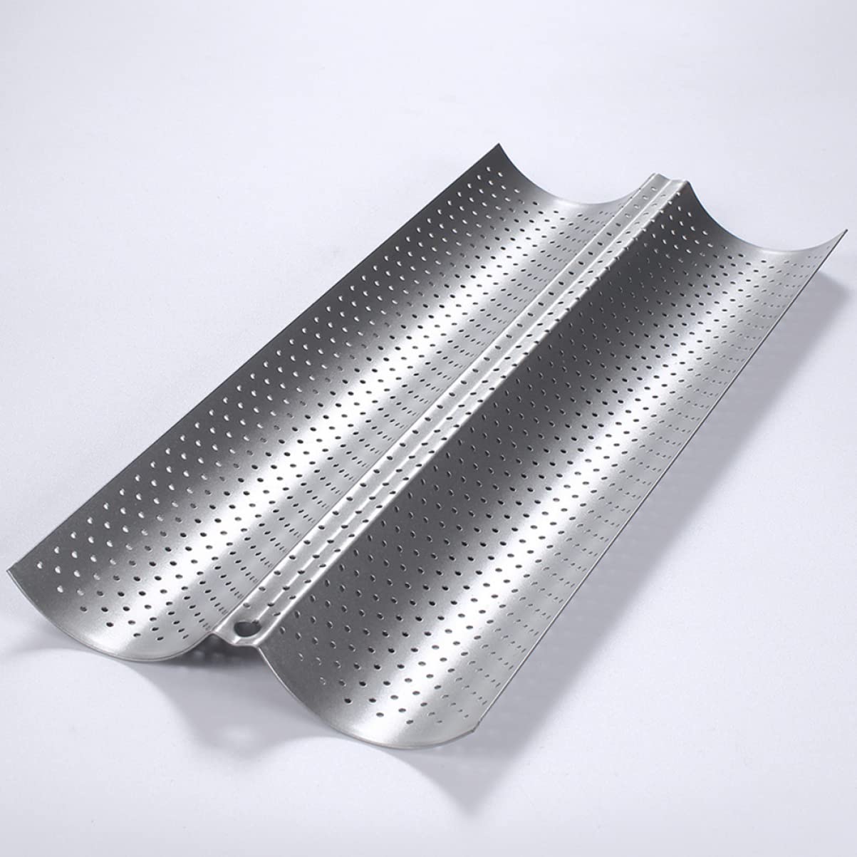 Gatuida 2 Moldes para Hornear Baguettes Antiadherentes y Fáciles de Limpiar de Acero Inoxidable Diseño Ondulado Ideales para Panadería y Repostería Casera