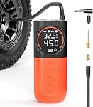 ETENWOLF S1 Gonfleur de pneus Portable Air Compresseur, 160PSI Air Pompe pour pneus de voiture, vélo, moto, boules, pompe à pneus à inflation rapide, pompe sans fil avec LED lampe & Mesure de pression numérique
