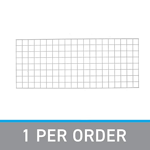 Miniatura 5 de SSWBasics Paneles de pared de rejilla con acabado blanco, 3 pulgadas en el centro, aceptan accesorios de rejilla de alambre, también disponibles en