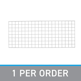 SSWBasics White Finish Grid Wall Panels - 3 on Center, Accepts Wire Grid Fixtures - Also Available in Black and Chrome, Perfect for Photo Display Boards, Also Available in Black and Chrome