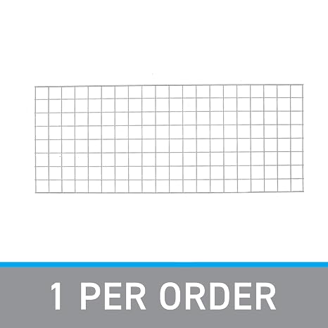 SSWBasics White Finish Grid Wall Panels - 3 on Center, Accepts Wire Grid Fixtures - Also Available in Black and Chrome, Perfect for Photo Display Boards, Also Available in Black and Chrome