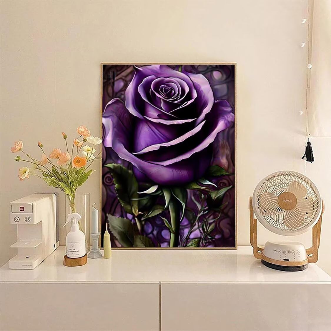 Malen nach Zahlen Kinder ab 7 8 9 10 Jahre, Lila Rose Malen nach Zahlen Erwachsene Jugendliche Malen-Nach-Zahlen Kinder Teenager Kreatives für Mädchen Geschenkideen Malen nach Zahlen 100x130 cm z-1028